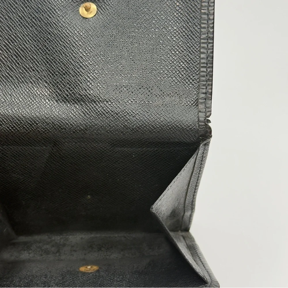 Louis Vuitton Black Epi Leather Elise Compact Tri-Fold Wallet | Unisex | Used |